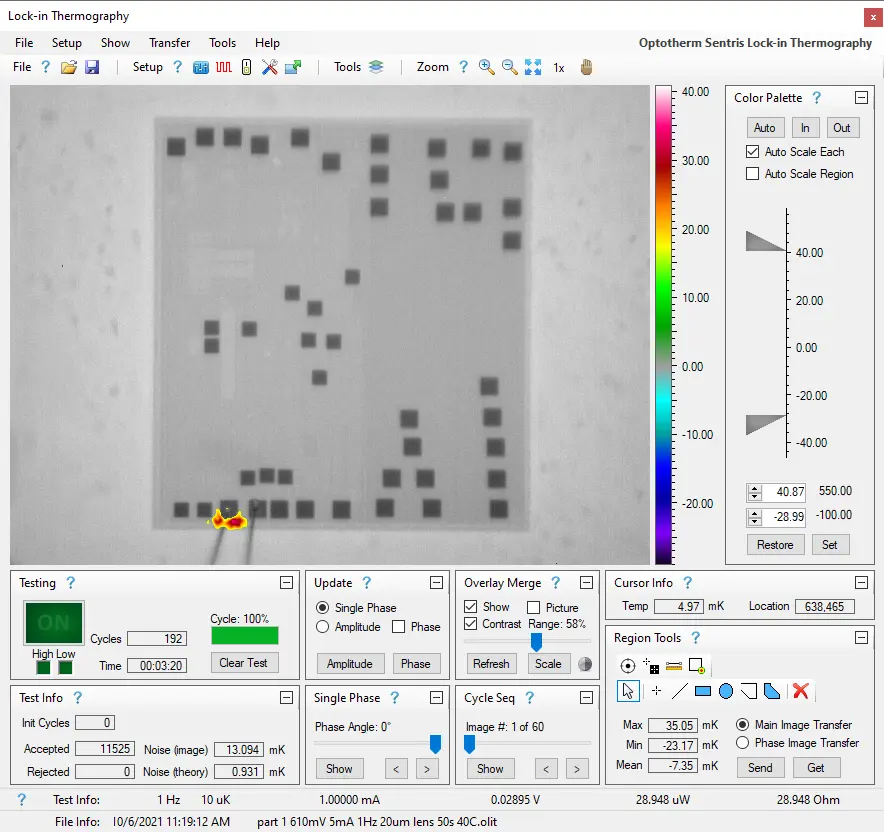 Lock-in Thermography Software Module