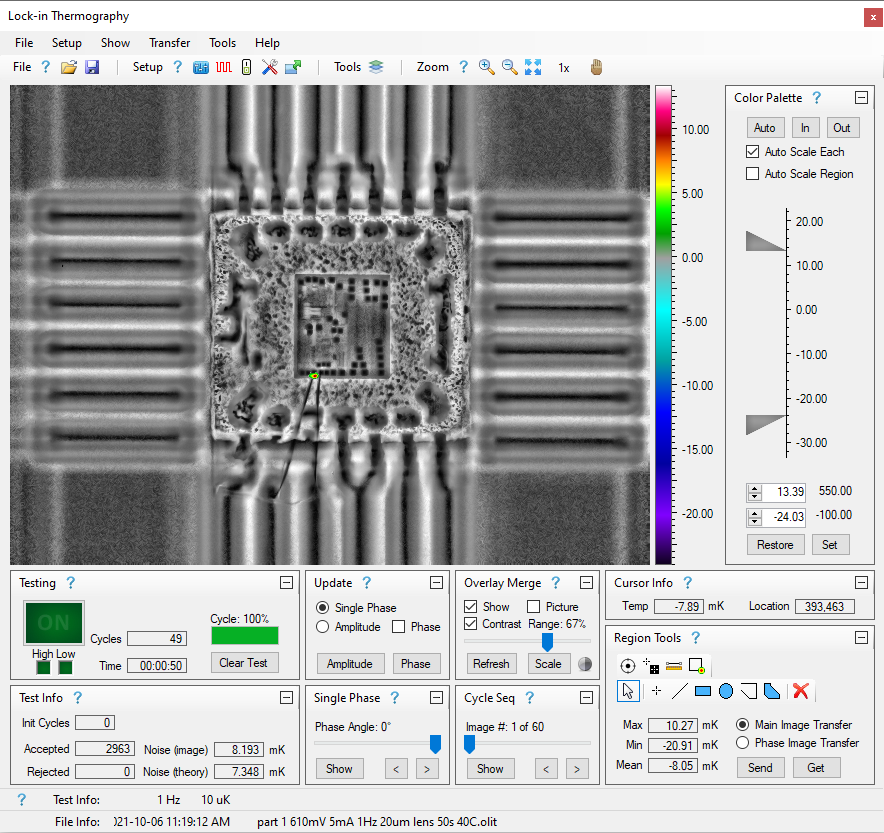 Lock-in Thermography Software Module